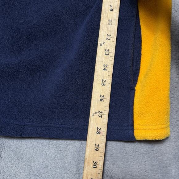 Starter University of Michigan Wolverines Quarter Zip Fleece Navy Maize Mens M - Picture 13 of 15